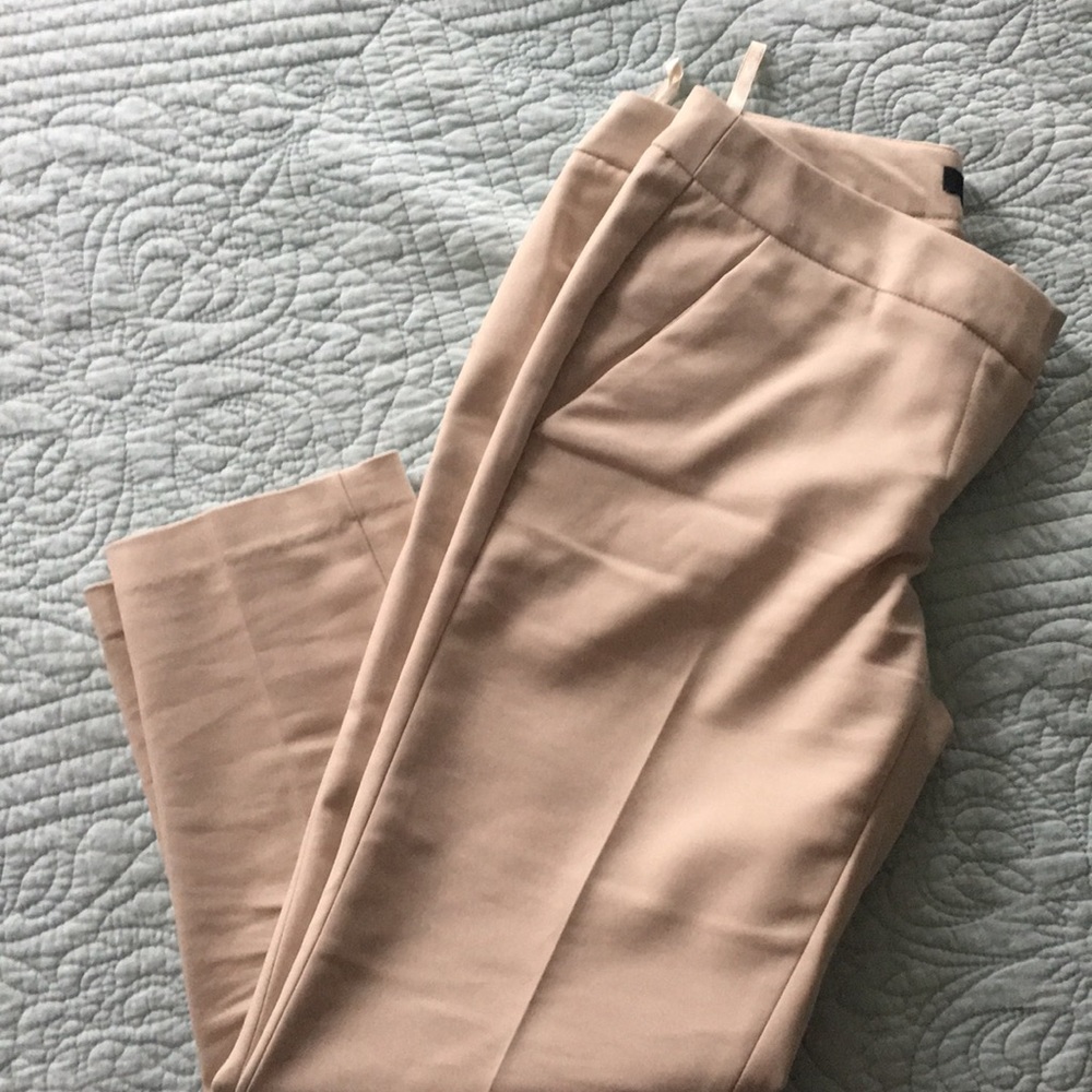 Cropped beige dress pants